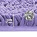 HOMEIDEAS [Upgraded] 3 Pieces Bathroom Rugs Set Lavender, Luxury Soft Chenille Bath Mats Set, Absorbent Shaggy Bath Rugs & Slip Resistant Plush Carpets Mats for Tub, Shower, Bathroom