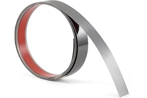 Bnell Mirror Trim Flexible Molding & Wall Trim,Peel and Stick Trim Molding, Stainless Steel Trim,Self Adhesive Molding Trim(10Ft x 1.18inch, Black)