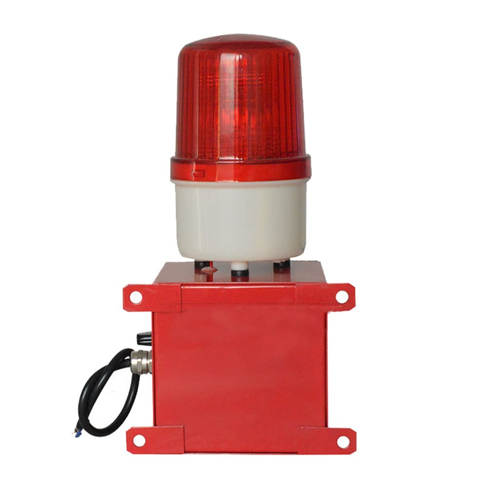 ATO Audible and Visual Alarm, Sound and Light Loud Alarm Siren with Strobe Light, Warning Light Horn Siren Alarm , 106-120dB Adjustable ,for Security Alarm System(DC 24V)
