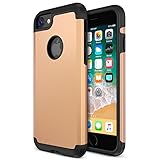 iPhone 8 Case, Trianium Protanium Apple iPhone 8 Case (2017) with Heavy Duty Protection / Shock Absorption / Dual Layer TPU + Rigid Back Armor / Scratch Resistant / Reinforced Corner Frame - Gold