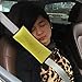 Valuetom Seatbelt Headrest Pillow Cover Shoulder Pad Comfy Support Car Pillow for Kids(Yellow)