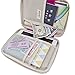 iSuperb Passport Wallet Holder Organizer Waterproof Roomy Passport Case Cards Bag Pouch Travel Wallet Ticket Receipt Pocket 9x6.7x1 inches (Gray)