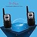 Zomei T388 2Pcs Mini Walkie Talkie 3-5KM Range 22-Channel FRS/GMRS UHF Two-Way Radios Coloful Walkie-Talkie For Kids(Black)