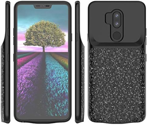 Battery Case for LG G7,4700mAh Ultra Slim Portable Charging Case Charger Case Rechargeable Extended Battery Pack Protective Charger Case-Black
