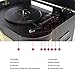 Record Player,DLITIME 3-Speed Vinyl Turntable Built-in 2 Bluetooth Speakers, Headphone Jack/Aux In/RCA/LED/USB/MP3/CD/CASSETTE/FM/AM Radio Playerthumb 4