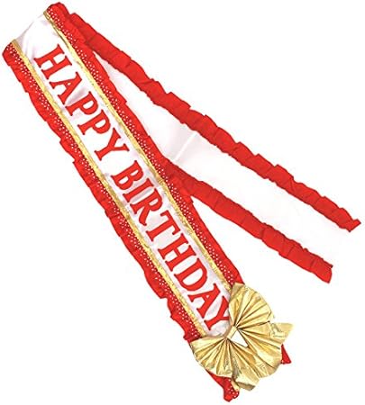 Amazon バースデー タスキ レッド 6514 ジョーク どっきり おもちゃ