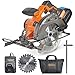 VonHaus 20V MAX Cordless Circular Saw 6-1/2” with Brake and 2x Saw Blades, 3.0Ah Lithium-Ion Battery and Charger Kit Included
