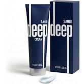 SAHIR Deep Blue Cooling Muscle Rub &ndash; Menthol &amp; Camphor Massage Cream for Sore Muscles, Post-Workout Recovery, Neck, Back &amp; Knee, Sports Massage &amp; Physical Therapy, Non-Greasy, 4 FL OZ / 120 mL