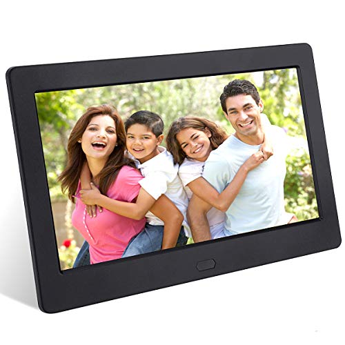 Digital Picture Frame 7 Inch 1024×600 (16:9) IPS Widescreen Display,FamBrow Smart Electronic Digital Photo Frame Auto On/Off Timer,Support 1080P Video,Stereo,MP3,Calendar,Remote Control