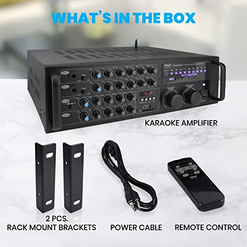 Dual Channel Bluetooth Mixing Amplifier 2000W Rack Mount Karaoke