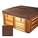 The Cover Guy Standard 4" Replacement Hot Tub Spa Cover Crystal Water Spa models 84x84x5" Radius Corners- Brown