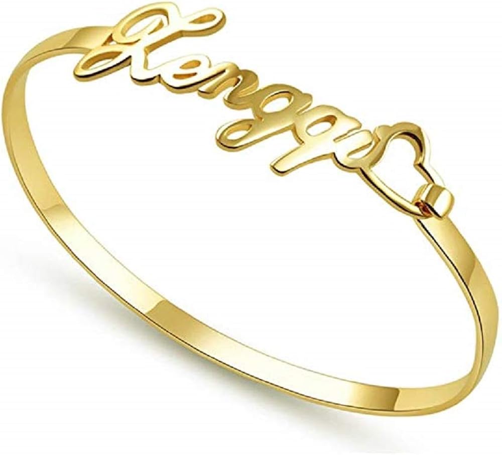 Personalized Name Bangle Bracelets 