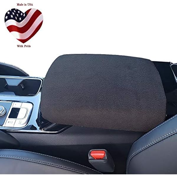 Amazon Com Car Console Covers Plus Designed For Kia Telluride 23 Fleece Auto Armrest Center Console Cover Protector Made In Usa Black J3 Automotive