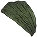 Little Kathmandu Cotton Elastic Hippie Bohemian Bandana Headband Plain Green
