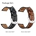 LDFAS Galaxy Watch 45mm/46mm Bands, Genuine Leather 22mm Watch Strap with Silver Buckle Compatible for Samsung Galaxy Watch 3 45mm/46mm, Gear S3 Frontier/Classic Smartwatch Brown+Black (2 Pack)