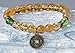 Lucky Coin, Money and Abundance, Citrine & Peridot Gemstone Bracelet, Good Luck Fortune Bracelet, Chakra Balance Healing Mala Bracelet,