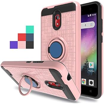 Wtiaw:Coolpad Illumina Case(2018),Coolpad 3310A Case,Coolpad Legacy go Case,Coolpad Illumina (2018) /Legacy go Phone Cases,360 Degree Rotating Ring Kickstand Hybrid Case for Legacy go-CH Rose Gold