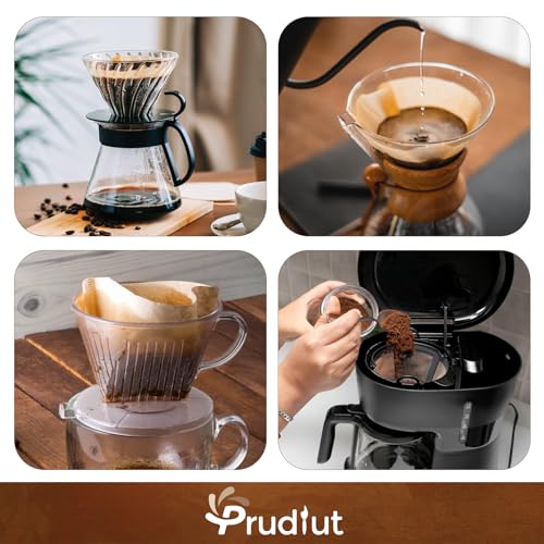 200 Count #4 Cone Coffee Filters 8-12 Cups, Disposable Coffee Filters 4 Cone Paper Unbleached Natural 4 Filters Paper Compatible with Ninja, Drip and Pour Over Coffee Maker