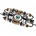 LNKRE JEWELRY Charm Evil Eye Multi-Strand Braided Beads Leather Wrap Bracelet A1