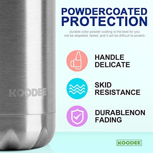 Stainless steel water bottle priced at $9.99.