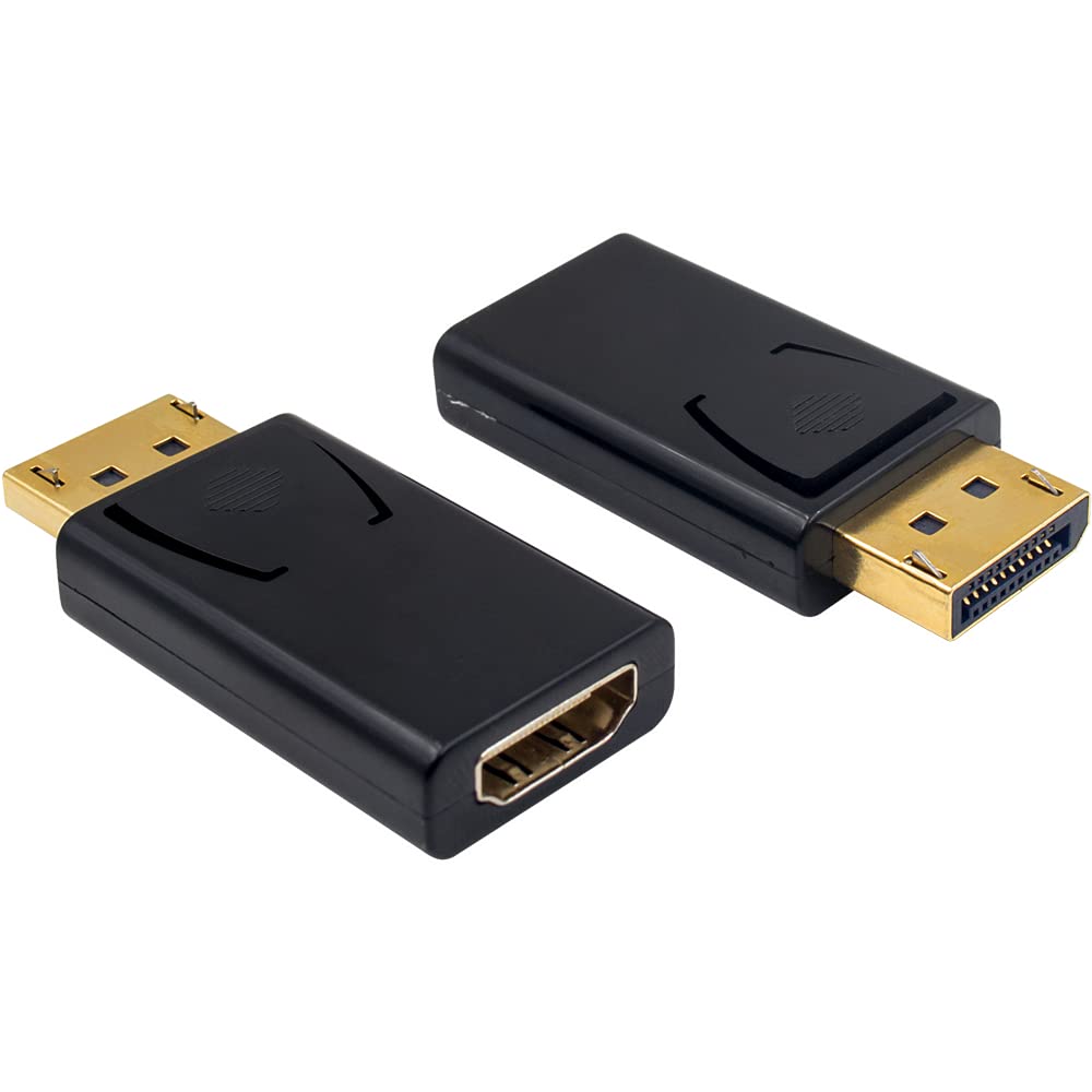Maxhood 2Pack DisplayPort to HDMI Adapter, DP Male to HDMI Female Converter, 4K 3D, Gold Plated