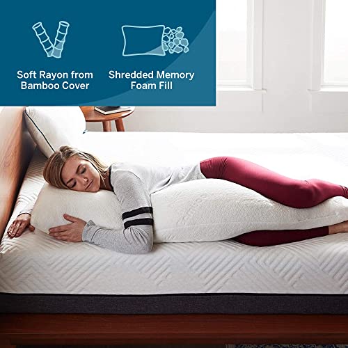 Lucid Body Pillow Shredded Memory Foam Pillow 20 x 54 inches Body