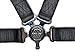 NRG 4 Point Cam Lock Harness in Black SBH-4PCBK + U.S. Performance Lab Sticker