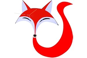 HENGDA KITE for Kids Red Fox Kite Outdoor Fun Sports Single Line Kite with Flying Tools