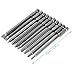 IBEUTES 10pcs 1/4 Inch Hex Shank Long Magnetic Screwdriver Bits Set 4 Inch Power Tools (Slotted+Cross+Plum blossom)