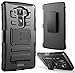 LG G FLEX 2 Holster Defender Case, E LV LG G FLEX 2 Case - Shock-Absorption / High Impact Resistant Black Dual Layer Armor Holster Defender Full Body Protective Case Cover with Kickstand and Belt Swivel Clip for LG G FLEX 2 - BLACK