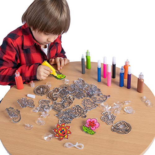 Klever Kits 24PCS Window Art Suncatcher Paint Kit, Create Your Own