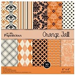 Papericious Designer Edition Paper Pack - Orange Fall 6"X6"