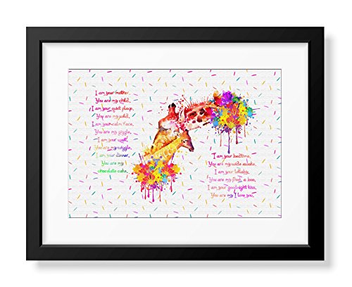 Uhomate-Baby-Giraffe-with-Momma-The-Giraffes-Home-Canvas-Prints-Wall-Art-Inspirational-Quotes-Wall-Decor-Living-Room-Bedroom-Bathroom-Artwork-C062-8X10