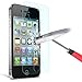 TANTEK iPhone 4S/4 Screen Protector, [Bubble-Free][HD-Clear][Anti-Scratch][Anti-Glare][Anti-Fingerprint] Premium Tempered Glass Screen Protector for Apple iPhone 4/4S,[Lifetime Warranty]-[1Pack]