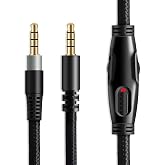 MJKOR Inline Mute&amp;Volume Control Cable for HyperX Cloud Alpha headsets 1.5m | Inline Mute &amp; Volume Control (No Inline Mic) 1.5m Audio Cable for HyperX Cloud Alpha and Cloud Mix Gaming headsets