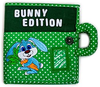 The creative child's quiet book BUNNY EDITION. Early learning, interactive activity quiet book for toddler development of fine motor skills, hand eye coordination.