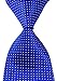 EXT Collectino 100% Silk Necktie, New Classic Patterned Blue White Dot Tie JACQUARD WOVEN Men's Suits Ties