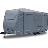 GEARFLAG Travel Trailer Camper Cover 5-ply top Fits 17'-19' Reinforced Windproof Side-Straps Anti-UV Water-Resistance Heavy D