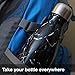 Stainless Steel Water Bottle + Bonus Cleaning Brush! Best for Cold or Hot Drinks. Metal insulated double walled flask, BPA Free Hydro Bottles (Black Marble, 17 Oz)