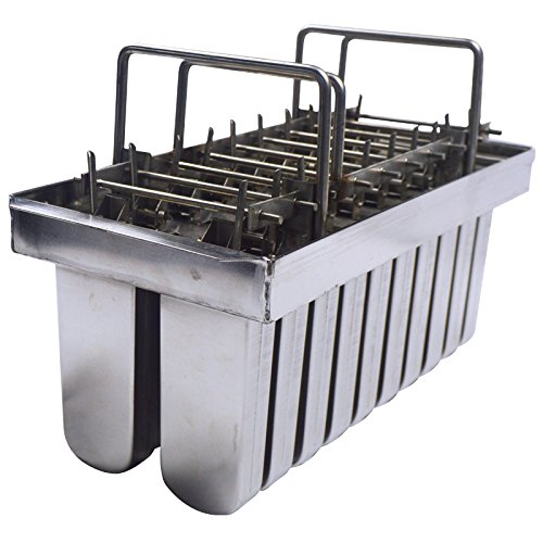TechTongda 20pcs Stainless Steel Molds for Ice Lolly Popsicle Ice Cream Pops Bars (Type 2)
