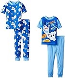 Disney Little Boys' Frozen Olaf So Hot I'M Cool 4 Piece Pajama Set, Multi