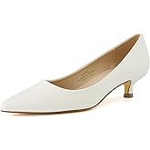 CUSHIONAIRE Women's Bay Kitten Heel Dress Shoe +Memory Foam, Wide Widths Available