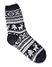 Dosoni Women's Super Warm Deer Fleece Lining Knit Christmas Knee Highs Stockings Slipper Socks (Black)