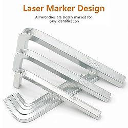 YEIXCIKA 7Pcs Square Head Wrench Set L Shaped