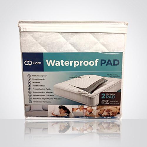 Premium waterproof pad. Special Edition 2x1 Underpad Washable and reusable for bed 34x36 inch + extra for chair 20x20 inch. Ideal for pets, adults and children. Mattress protector for incontinence