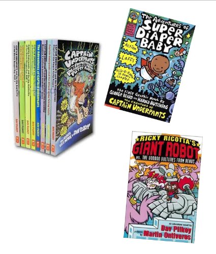 Ultimate Pilkey Collection (With Cd): Super Diaper Baby; Ook and Gluk; Captain Underpants & the Bionic Booger Boy, Part 2 ; Ricky Ricotta's Giant Robot Vs. The Mecca Monkeys From Mars (Book Sets for Kids : Grade 3 and Up)