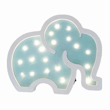 Mjtp Suss Elefant Holzern Lampen Nacht Lichter Stimmungsnachte Kinder Baby Weich Beleuchtung Kinderzimmer Dekorationen Blau Amazon De Baby