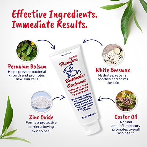 Flanders Buttocks Ointment Diaper Rash Cream for Treatment and