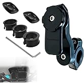 FSGESRLDA Motorcycle Phone Mount, Motorcycle Handlebar Mount,Bike Phone Holder for Bicycle,Smartphones Holder Strong Material 360° Rotating, Suitable for Motorcycles and Bicycles(Black)