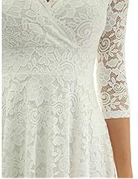 PattyBoutik - Vestido de encaje para mujer con mangas 3 4